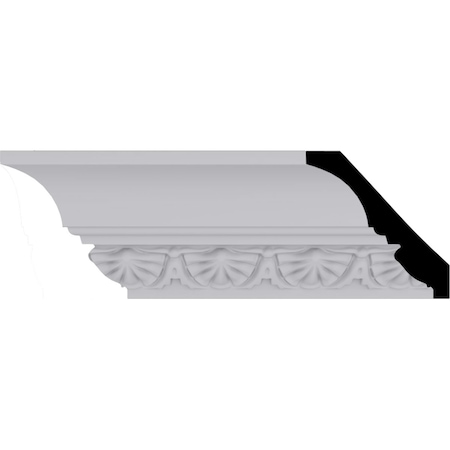 Ekena Millwork 2 7/8"H x 2 3/4"P x 4"F x 94 1/2"L Shell Crown Moulding MLD02X02X02SH